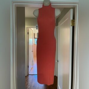 Babaton Strapless Coral/grapefruit Dress